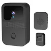 Door de campainha 1 Defina a porta de vídeo sem fio Smart Home 2way Audio HD Video Doorbell Camera Cloud Storage Night Vision, 2.4g WiFi Compatível