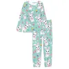 Zweiteilige Hosen von Frauen Noisydesigns lila Designs Frauen Pyjama Sets Long T -Shirt und Slip 2024 Conjuntos de Mujer 2 Piezas