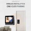 Sonnets de portes jscshstse porte numérique peepholes vidéo sonnette de porte nocturne porte sans fil porte 1080p 4.3 pouces ips smart home porte cloche