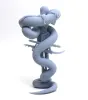 Printer 100mm Resin Model Python Boa Girl 3d Print Figure Unpainted Rw237