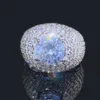 Iced Out 925 Sterling Silver Luxury Vvs Moissanite Hip Hop New Style Rings for Wedding Engagement