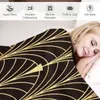 Coperte sofisticate sfarzose (finte) oro deco pattern getta coperta letto morbido retrò