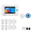 Kits Tuya SmartLife App Remote Control WiFi GSM GPRS Home Alarm Burglar System 4,3 pouces écran tactile pour la sécurité à domicile