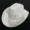 Party -Dekoration 1PCS BRIDE COWBOY HAT Hochzeit Dekorationen Junggeselle Bachelorette Hen Brautdusche Ehe Geschenk