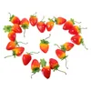 Party Decoration 3 Packs Simulated Strawberry Artificial Small Fruit Decorating Kit Decorations Fruits Model Ornament Pretend Play Toy Foam