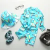 Set Toddler Swaidwwear Shark Dinosaur Swimsuit Boy One Piece avec chapeau