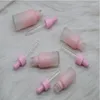 Depolama Şişeleri 15 PCS Cam Boğaz Şişesi 5ml-100ml Esansiyel Yağ Pembe Sıvı Pipet Yeniden doldurulabilir seyahat