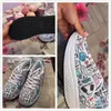 Casual Shoes INSTANTARTS Nursing Wear Resistant Cushion Platform Sneakers Gradient Bear Print Lace-up Mesh Swing Footwear