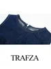 Spares para mujeres Trafza 2024 Summer Denim 2 PiC Tuitio para mujeres Vestido corto sin mangas