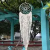 Dekorativa figurer Metall Tassel Rope Round Half Moon Catcher Hoops of Cotton Lämpliga för DIY -krans hängande smycken Handgjorda hantverk