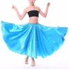 Kids Gypsy Girls Espagnol Flamengo Jupe Satin Silk Shiny Big Swing Belly Dance Jupe Robe Flamenco Performance Dance Costume 240401