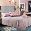 Ensemble de literie Set Luxury 4pcs Coton Flowers Duvette Cover Lit Dilat en lin Canglots de lit de lit Scandinave Style