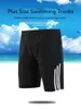 Men's Swimwear 2024 Swimming Trunks Plus Size 4XL-7XL Quick Drying Fabric Sports Long Leg Flat Angle In Briefs Wholesale And Retail