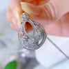 Pendants S925 Silver Necklace Pear Shaped Droplet Pendant Fashion Versatile Jewelry