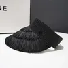 RH春夏ファッションバイザーの麦わら帽子のタッセルデザイン空のトップアウトドア女性サンキャップ240320