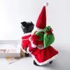 Dog Apparel Cute Cozy Hoodie Coat Christmas Waistcoat Cat Jacket Vest Year Party Decorative Clothing Pet Santa Clothes