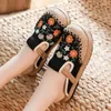 Casual Shoes Bohemian Women Linen Canvas Slip-On Flat Comfortable Retro Loafers Ladies Embroidered Sneakers Sole 2024