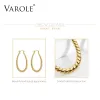 Boucles d'oreilles Varole Twisted Lignes U Forme Cerceau Boucles d'oreilles Gold Couleur mignonne Géométriques Droplettes d'eau Hoops Bouculades d'oreilles bijoux pour les femmes