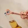 روز جناح الذهب الوردي Corkscrew Wine Beer Beer Optisils أدوات المطبخ إكسسوارات النبيذ متعددة الوظائف من الفولاذ المقاوم للصدأ 1 مساءً