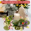 Decorative Flowers Wreath Holder Rings Wreaths Spring Decor Front Door Leaf Plastic Artificial Pillar Welcome