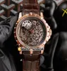 Excalibur 46 Watches Automatic Tourbillon Dbex0727 Mens Watch Skeleton Dial Rose Gold Case Brown Leather Strap HWRD Hellowatch 9 9818659