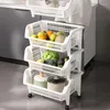 Кухонная хранение многослойная овощная стойка наклонные корзины суперпозиция Дизайн корзины практическая универсальная полка