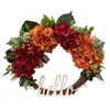 Fiori decorativi Fall Fall Greath per porta d'ingresso Hydrangea Autunno Ciao Werath Ringraziamento Ghirmisti di Natale