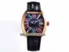 Nya Crazy Hours Color Dreams 8880 CH Black Dial Automatic Mens Watch Rose Gold Case Leather Strap High Quality Gents Watches Hello5579444