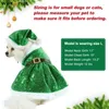 Dog Apparel WarmHut Christmas Sequin Dress And Hat Set Party Cat Costumes Funny Puppy Xmas Cosplay Outfits Green