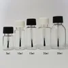 Storage Bottles 6PCS 5/10/15/20/30ml Plastic Refillable Nail Polish Empty Leakproof Liquid With Brush Cap DIY Cosmetic Bottle