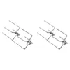 Tools 4Pcs BBQ Rotisserie Forks Clamp Grill Meatpicks Stainless Steel Barbecue Skewer
