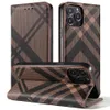 Designer model for iPhone11 13 15 mobile phone leather case mobile phone case Apple 14 plaid clamshell case