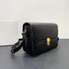 Black designer bag fashion womens crossbody bag adjustable shoulder strap Triumph wallet luxury genuine leather handbag 18 22cm Classic retro small square bags
