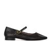 Casual Shoes Sorphio Fashion Mary Janes Women Flats spetsade tå Square Heeled Concise for Luxury Classic British Retro