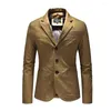 Abiti da uomo primaverile giacca blazer autunno di alta qualità affari casual slim bass tacca multimesatore di abiti di cotone puro cotone