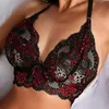 Lingerie sexy femminile a due pezzi in pizzo a tre punti Big Bread Mamming Whatwear Bowknot Fload Porn Bra Breve set porno Ropa 240326