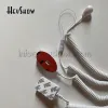 Kits 20PCS Mobile Phone AntiTheft Holder Phone Security Display Stand Show White Square Oval Retractable Spring Pull Wire Device