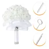 Decorative Flowers Holding Wedding Hand Bouquet White Bouquets Simulation Bridal Artificial For Outdoors