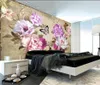 Wallpapers mode pioenroos bloemen muurschilderingen kamer sofa home decoratie niet geweven behang