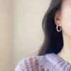 Boucles d'oreilles en peluche lavande de mode violet pour femme métal.