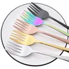 Flatware Sets Salad Fork Dinnerware Set Mirror Tableware Service Dinner Cutlery Stainless Steel Silverware Party Kitchen Accessories