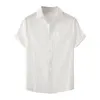 Camicie casual maschile da uomo Shirt Top Fashion Top bottone di ritorno a colore corto Speciali camicette sciolte speciali