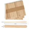 Ensemble de literie 50 pcs / lot en bois artisanat de crème glacée Sticks Popsicle outils de gâteau en bois naturel diy enfants artisanat artisanat artisanat