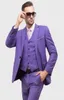 2018 Senaste Coat Pant Design Purple Pink Men Suit Slim Fit Groom Tuxedo 3 -stycken Custom Wedding Suits Prom Blazer Terno6287705