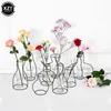 Vases Retro Iron Line Home Garden Decorations Metal Plant Holder Flowerpot Nordic Styles Room Office Table Flower Vase Decor