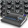 Utrustning 8 Channel Digital Mixer Sound Audio Mixing Console med 24 DSP Digital Effects Bluetooth USB MP3 DJ Recerberation Console
