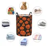 Sac à linge Sac de rangement imperméable Illustration de citrouille ménage Dirker Dirty Backet Backet Clothes Toys Organisateur