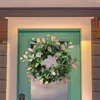 Fleurs décoratives Green Leaf Wath Ornement Farmhouse Couronnes