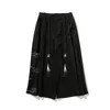 Men's Pants Men Chinese Vintage Ribbon Tassel Belt Loose Casual Linen Wide Leg Pant Women Plus Size Skirt Trousers