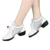 Chaussures de danse baskets modernes femme adultes soft inférieur en cuir en cuir